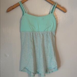 Ivivva mint green Double Strap flowy tank top size 8